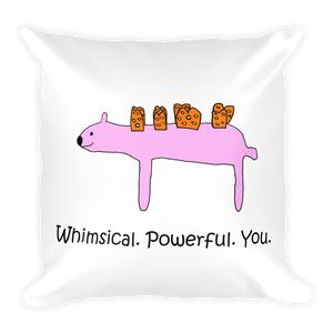 Classic Logo Whimsical Square Pillow